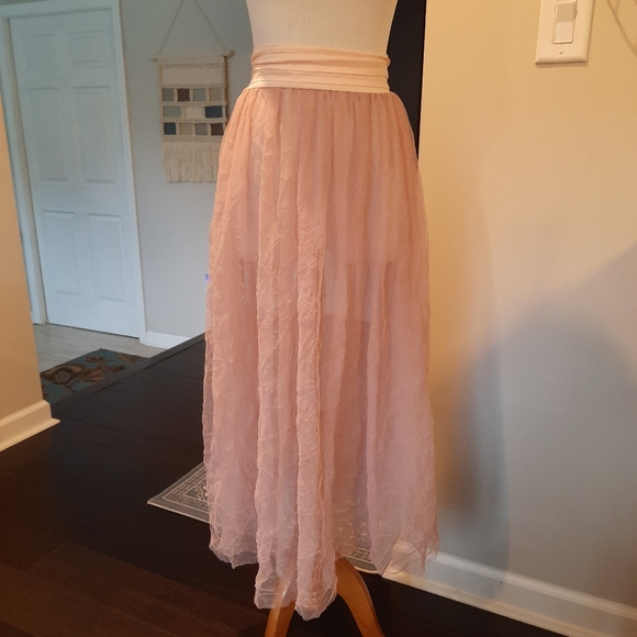 Pink Tulle Skirt Xs 